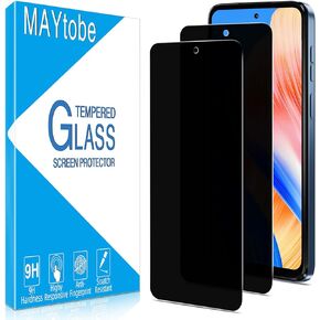 MAYtobe [2-Pack Privacy Screen Protector Designed for Motorola Moto G Play 2024 Tempered Glass, No Bubbles, Anti Scratch, Easy to Install