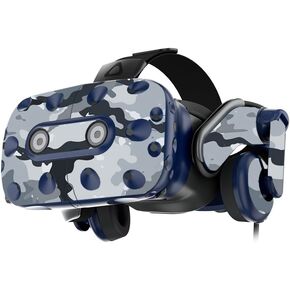 MightySkins Skin Compatible with HTC Vive Pro VR Headset - Gray Camouflage | Protective, Durable, and Unique Vinyl Decal wrap Cover | Easy to Apply, Remove, and Change Styles | Made in The USA