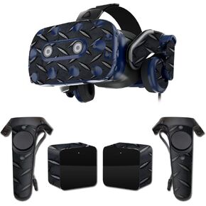 MightySkins Skin Compatible with HTC Vive Pro VR Headset - Black Diamond Plate | Protective, Durable, and Unique Vinyl Decal wrap Cover | Easy to Apply, Remove, and Change Styles | Made in The USA