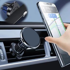 Magnetic Phone Car Mount, Universal Compatibility, 360 Rotation, Stable and Exquisite Technology, Fits iPhone and Other Smartphones