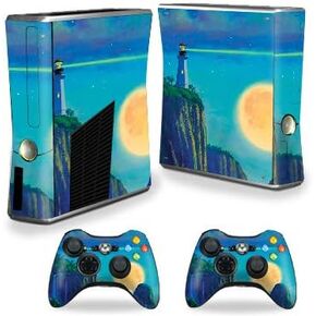 MightySkins Skin Compatible with Xbox 360 S Console - Lighthouse Glow | Protective, Durable, and Unique Vinyl Decal wrap Cover | Easy to Apply, Remove, and Change Styles | Made in The USA
