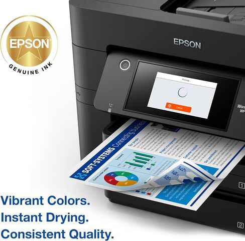EPSON 822 DURABrite Ultra Ink Standard Capacity Cyan Cartridge (T822220-S) Works with WorkForce Pro WF-3820, WF-3823, WF-4820, WF-4830, WF-4833, WF-4834 in Saudi Arabia