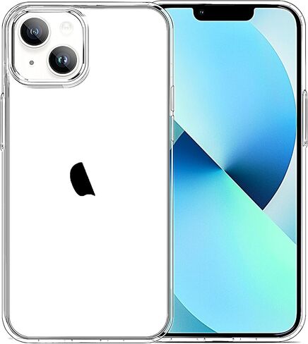 JJGoo Compatible with iPhone 13 Mini Case Clear Soft Transparent Shockproof Protective Slim Thin Bumper Phone Cover for iPhone 13 Mini - 5.4 inch in Kuwait