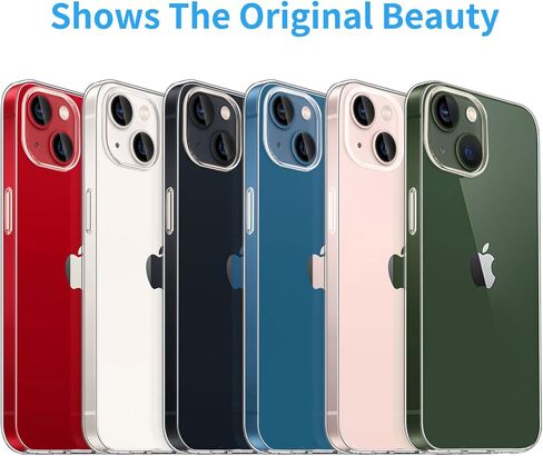 JJGoo Compatible with iPhone 13 Mini Case Clear Soft Transparent Shockproof Protective Slim Thin Bumper Phone Cover for iPhone 13 Mini - 5.4 inch in Kuwait