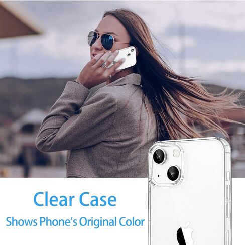 JJGoo Compatible with iPhone 13 Mini Case Clear Soft Transparent Shockproof Protective Slim Thin Bumper Phone Cover for iPhone 13 Mini - 5.4 inch in Kuwait