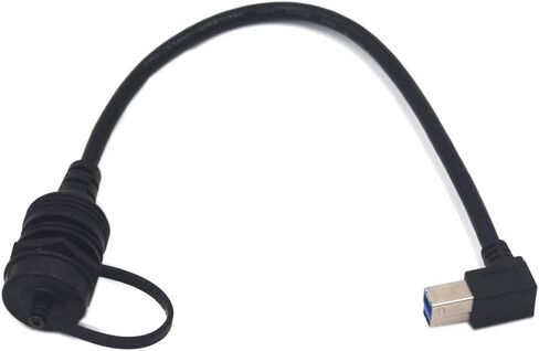 0.3 Meter USB Type B 2.0 Mount Cable, USB B Male to Female Flush Panel Mount Extension Cord for Car Truck Boat Motorcycle Dashboard, Sync Printing and Data Transferring (USB B 2.0) in Saudi Arabia