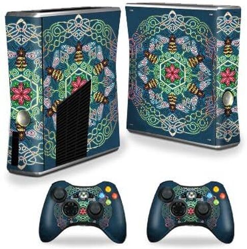 MightySkins Skin Compatible with Xbox 360 S Console - Face Tiles | Protective, Durable, and Unique Vinyl Decal wrap Cover | Easy to Apply, Remove, and Change Styles | Made in The USA in Saudi Arabia