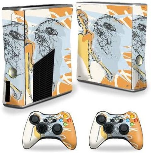 MightySkins Skin Compatible with Xbox 360 S Console - Face Tiles | Protective, Durable, and Unique Vinyl Decal wrap Cover | Easy to Apply, Remove, and Change Styles | Made in The USA in Saudi Arabia