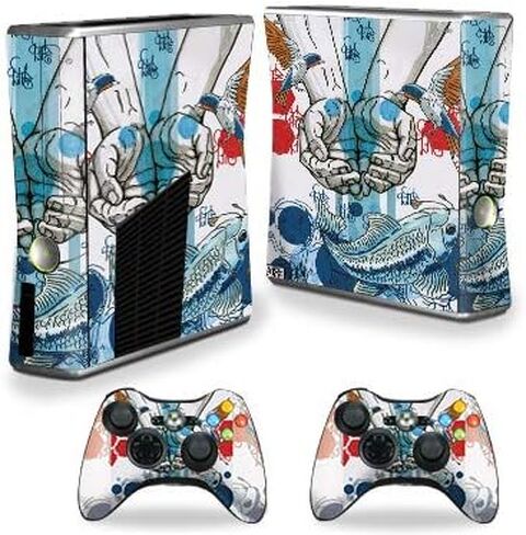 MightySkins Skin Compatible with Xbox 360 S Console - Face Tiles | Protective, Durable, and Unique Vinyl Decal wrap Cover | Easy to Apply, Remove, and Change Styles | Made in The USA in Saudi Arabia