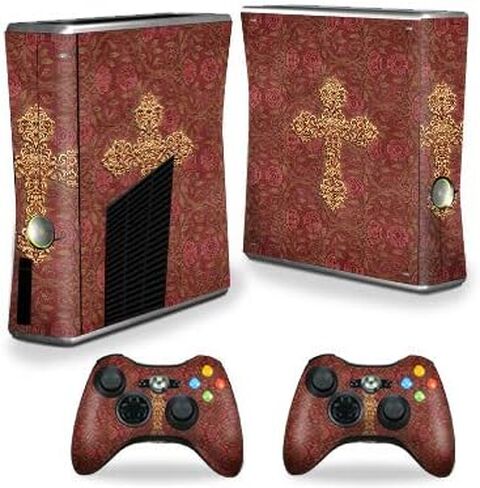 MightySkins Skin Compatible with Xbox 360 S Console - Face Tiles | Protective, Durable, and Unique Vinyl Decal wrap Cover | Easy to Apply, Remove, and Change Styles | Made in The USA in Saudi Arabia