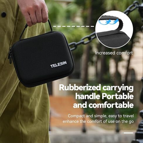 TELESIN° Carry Case Carrying Bag for DJI Osmo Pocket 3 Accessories, Middle Size Large Capacity Storage Travel Starter Accessory for DJI Camera Accessory in Saudi Arabia