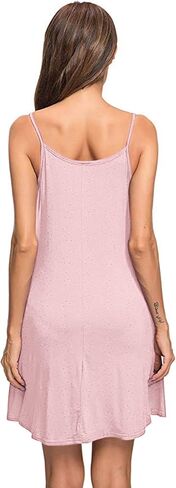 MISFAY Summer Dresses for Women Beach Spaghetti Strap Sundress Casual Pockets Cover Up Tank Dress (Hollow White,X-Large) in Saudi Arabia
