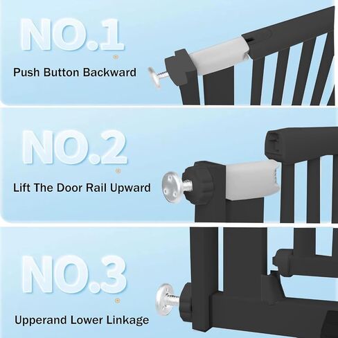 SHYUJAJIE 51 inch Extra Tall Cat Pet Gate for Doorway, 30.31"-44.07" Auto Close Pet Gate, Safety Pet Gates Child Gate for Stairs, Doorway, House (51inch) in Saudi Arabia