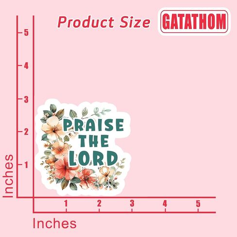 (3PCS) Praise The Lord Sticker Christian Faith Stickers Decals Decor Laptops, Tumblers, Scrapbooks, Water Bottle, Religious Sticker, Waterproof Vinyl Decal 3" x 3" in Saudi Arabia