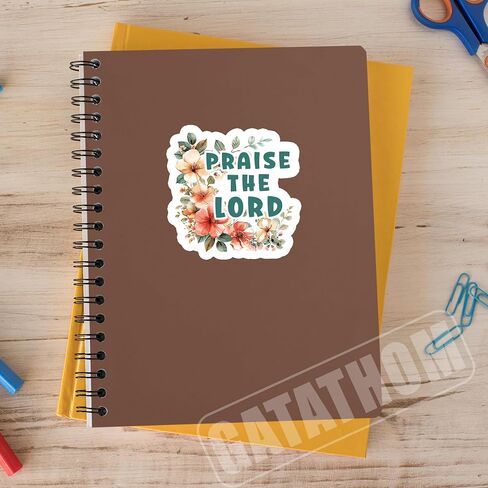 (3PCS) Praise The Lord Sticker Christian Faith Stickers Decals Decor Laptops, Tumblers, Scrapbooks, Water Bottle, Religious Sticker, Waterproof Vinyl Decal 3" x 3" in Saudi Arabia