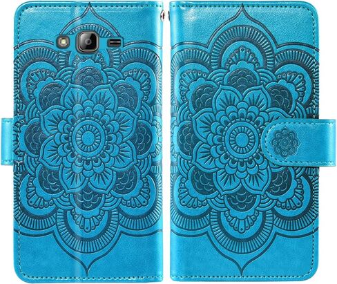 Asuwish Compatible with Samsung Galaxy J3 2016/J 3 V/J36V/Sky/Amp Prime Wallet Case and Tempered Glass Screen Protector Flip Card Holder Cell Phone Cover for Glaxay Sol J3V JV3 J36 6 J320V J320A Blue in Kuwait