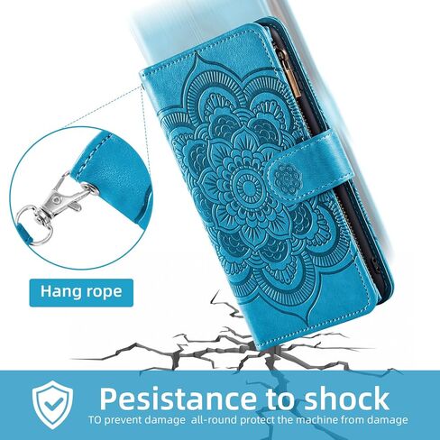 Asuwish Compatible with Samsung Galaxy J3 2016/J 3 V/J36V/Sky/Amp Prime Wallet Case and Tempered Glass Screen Protector Flip Card Holder Cell Phone Cover for Glaxay Sol J3V JV3 J36 6 J320V J320A Blue in Kuwait