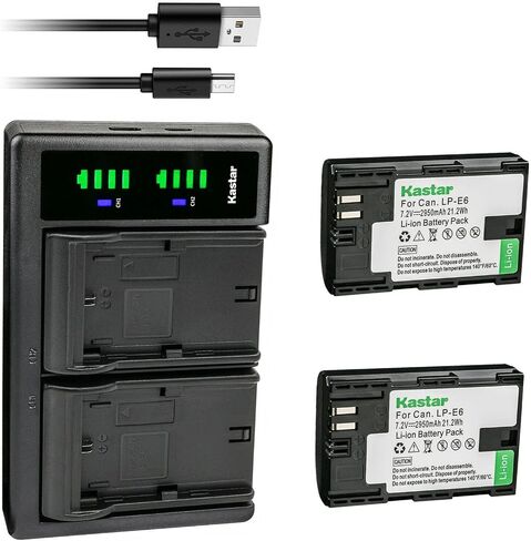 Kastar 4-Pack Battery and LTD2 USB Charger Replacement for Blackmagic BMPCC 4K BMPCC4K Battery, Blackmagic Pocket Cinema Camera 4K, Blackmagic Pocket Cinema Camera 6K in Saudi Arabia
