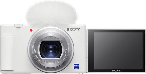 حزمة كاميرا Sony ZV-1 لمنشئي المحتوى ومدوني الفيديو (أبيض) مع ميكروفون ECMG1 Shotgun ومجموعة ملحقات Vlogger (4 عناصر) in Saudi Arabia