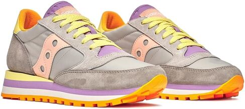 حذاء Saucony Jazz Triple للنساء، رمادي/خوخي، 8.5 in Saudi Arabia