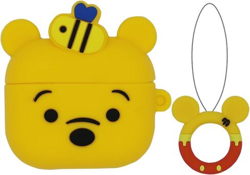 Compatible for AirPods 3 Case Cover 2021, Winnie Bear Design Kids Teens Boys Girls Women Cute Funny Cool Silicon Cartoon 3D Shell Cover for AirPods Case 3rd Generation - Winnie in Saudi Arabia