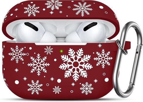 حافظة منقوشة بلونين لعيد الميلاد لجهاز AirPods Pro حافظة الجيل الثاني الأول، غطاء حماية كامل من السيليكون الناعم للعطلات اللطيفة من TOYOUTHS لهاتف Apple Airpods Pro 2/Pro Case للنساء والرجال in Kuwait