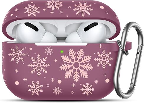 حافظة منقوشة بلونين لعيد الميلاد لجهاز AirPods Pro حافظة الجيل الثاني الأول، غطاء حماية كامل من السيليكون الناعم للعطلات اللطيفة من TOYOUTHS لهاتف Apple Airpods Pro 2/Pro Case للنساء والرجال in Kuwait