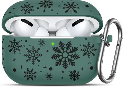 حافظة منقوشة بلونين لعيد الميلاد لجهاز AirPods Pro حافظة الجيل الثاني الأول، غطاء حماية كامل من السيليكون الناعم للعطلات اللطيفة من TOYOUTHS لهاتف Apple Airpods Pro 2/Pro Case للنساء والرجال in Kuwait