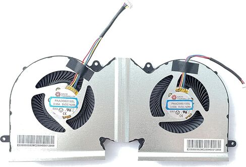 مروحة تبريد وحدة المعالجة المركزية + وحدة معالجة الرسومات البديلة لـ MSI GE66 10SGS 10SFS 10SF 10UH 10UG 10UE 11UH GP66 Leopard 10UH 10UG 11UG 11UE GL66 MS-1541 MS-1542 Series PABD08008SH N453 PABD08008SH N454 in Saudi Arabia