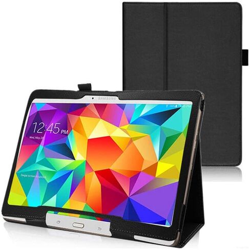 غطاء لجهاز Samsung Galaxy Tab 4 10.1 SM-T530 T531 T535 T537، حافظة رفيعة للغاية من جلد البولي يوريثان خفيفة الوزن لهاتف Samsung Galaxy Tab 3 10.1 GT-P5200 P5210 P5220 (أسود) in Saudi Arabia