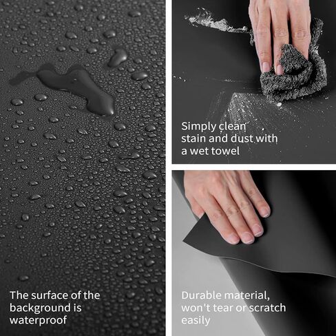 Meking 31x59inch (80x150cm) Photography PVC Backdrop Background Matte Vincly Seamless Backdrop Kit for Studio Video Product Shooting, 3 Solid Colors in Saudi Arabia