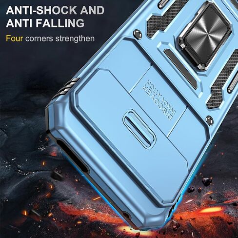 حافظة SunStory لهاتف Google Pixel 9 Pro XL مع واقي شاشة HD وغطاء كاميرا منزلق ومسند حلقي دوار، حافظة هاتف [من الدرجة العسكرية] لهاتف Google Pixel 9 Pro XL (أحمر) in Kuwait