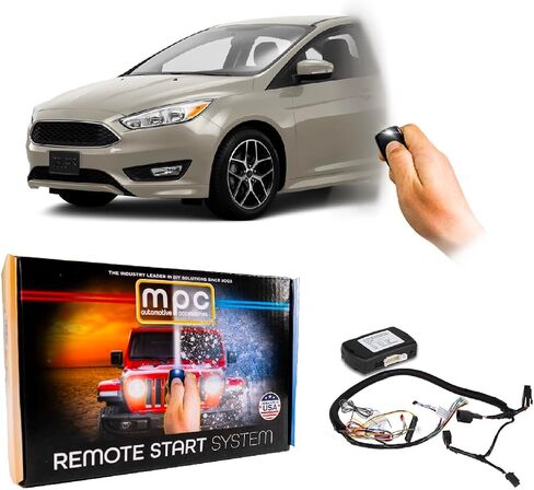 MPC Factory Remote Activated Remote Start Kit with Keyless Entry for 2012-2015 Ford Focus - Plug & Play - Firmware Preloaded in Saudi Arabia