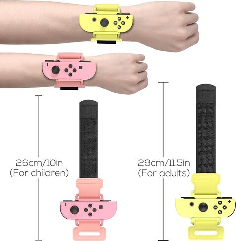 أربطة معصم مطورة من YUANHOT متوافقة مع Switch Dance 2025 2024 2023 2022 2021، أشرطة مرنة قابلة للتعديل لأجهزة تحكم Nintendo Switch & Switch OLED، عبوتان للأطفال والكبار - أرجواني/أخضر in Kuwait