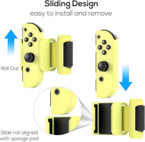 أربطة معصم مطورة من YUANHOT متوافقة مع Switch Dance 2025 2024 2023 2022 2021، أشرطة مرنة قابلة للتعديل لأجهزة تحكم Nintendo Switch & Switch OLED، عبوتان للأطفال والكبار - أرجواني/أخضر in Kuwait