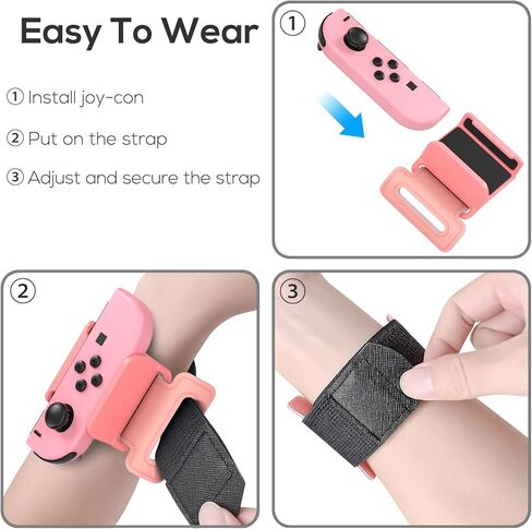 أربطة معصم مطورة من YUANHOT متوافقة مع Switch Dance 2025 2024 2023 2022 2021، أشرطة مرنة قابلة للتعديل لأجهزة تحكم Nintendo Switch & Switch OLED، عبوتان للأطفال والكبار - أرجواني/أخضر in Kuwait