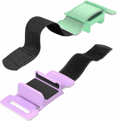 YUANHOT Upgraded Wrist Bands Compatible with Switch Dance 2025 2024 2023 2022 2021, Adjustable Elastic Straps for Nintendo Switch & Switch OLED Controllers, 2 Pack for Kids and Adults - Purple/Green in Saudi Arabia
