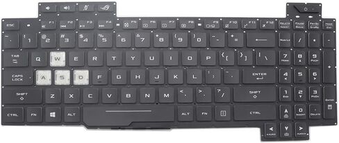 لوحة مفاتيح بديلة جديدة لجهاز Asus ROG Strix Scar II GL704 GL704GM GL704GS GL704GV GL704GW بإضاءة خلفية US 0KNR0-661GUS00 0KN1-5B1US V170162JS1 US in Kuwait