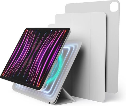 elago Case for iPad Pro 12.9 6th, 5th,4th Generation and iPad Air 13 (M2) -iPad Case with Magnetic Attachment to Metal Materials,Compatible with Apple iPad Pencil and elago’s Pencil case (Dark Grey) in Saudi Arabia