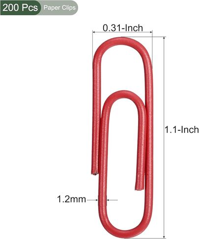 YOKIVE 200 Pcs Paper Clips, Office Clips Smooth Surface with Box | Keep Desk Neat, Great for Office, Art, Home, Daily Use (Blue, 1.1-Inch) in Kuwait