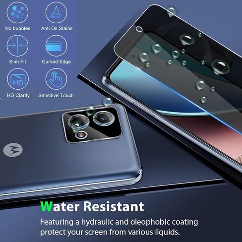 (2 + 2 عبوة لهاتف Motorola Moto G Stylus 5G (2023) واقي شاشة من الزجاج المقوى للخصوصية مع واقي عدسة الكاميرا، مضاد للتجسس [مضاد للخدش] وضوح HD صلابة 9H [خالٍ من الفقاعات] in Saudi Arabia