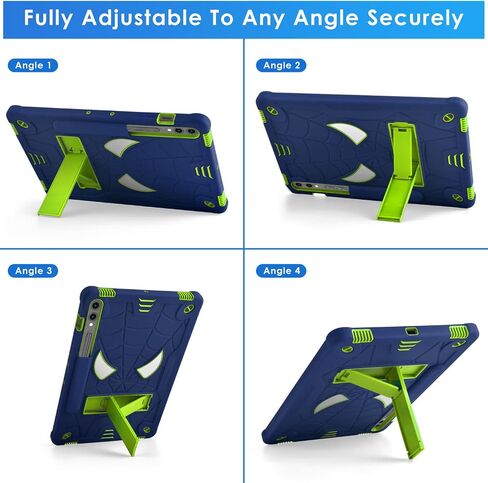 DETUOSI Kids Case for Samsung Galaxy Tab S9 Plus/ S9 FE Plus 5G LTE/WiFi 12.4" 2023 Tablet with S Pen Holder + Shoulder Strap,3-Layers Hybrid Heavy Duty Shockproof Protective Kids Stand Cover for Boy in Saudi Arabia