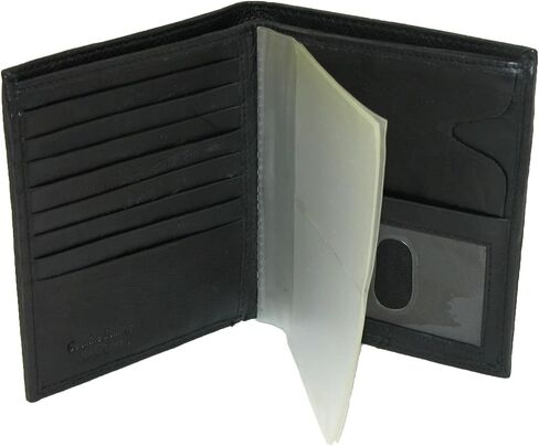 Paul & Taylor Men's Leather Large Hipster Wallet, Black in Saudi Arabia