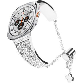 Compatible for Samsung Galaxy Watch Ultra 2/ Ultra Band,Women No Gap Bling Galaxy Watch Ultra Bracelet Adjustable Replacement Strap Wristband for Galaxy Watch Ultra2/Ultra 47mm in Saudi Arabia