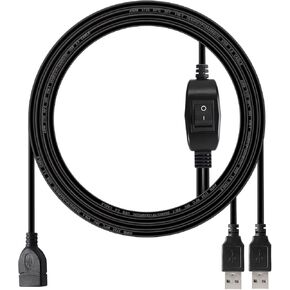 USB Splitter Cable,Printer Sharing Switch Cable, USB Splitter 2 Male 1 Female for Printer, Scanner, Speaker, Keyboard, Mouse Etc, with Printer Cable (5ft/1.5m)