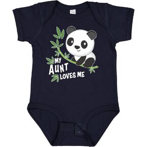inktastic My Aunt Loves Me- Cute Panda Baby Bodysuit