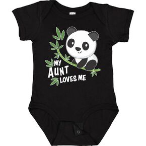 inktastic My Aunt Loves Me- Cute Panda Baby Bodysuit