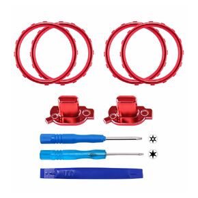Ceozon Replacement Joystick Rings Accessories Kit for Xbox Elite 2 Controller Xbox One Elite Controller Series 2, Included Sharing Button, Screwdriver Red
