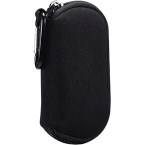 Neoprene Sleeve Earphone Carry Bag Earbud Case Earphone Carrying Case Storage Bag Headphone Mini Pouch for Wireless Earbuds Airpods Bluetooth Headset Case with Carabiner