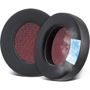 SOULWIT Cooling Gel Earpads for Teufel Real Blue NC/Real Blue/Real Pure (2020) Headphones, Ear Pads Cushions with Ice Silk Fabric, Noise Isolation Foam - Black